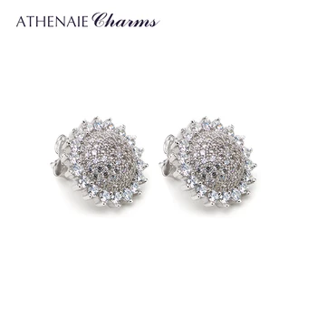 ATHENAIE 925 Sterling Silver with CZ Romantic Sparkling Sunflower Stud Earrings Luxury Wedding Jewelry Accessories
ATHENAIE 925 Sterling Silver with CZ Romantic Sparkling Sunflower Stud Earrings Luxury Wedding Jewelry Accessories