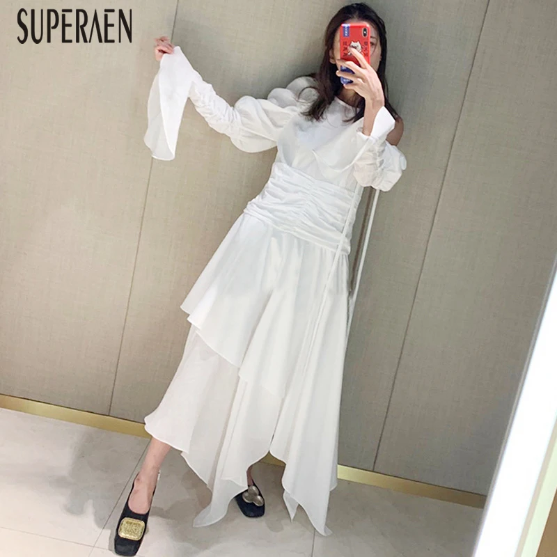 SuperAen European Ruffled Shirt Dress Female 2019 Spring and Summer New Women Dress Cotton Irregular Fashion Women Clothing
SuperAen European Ruffled Shirt Dress Female 2019 Spring and Summer New Women Dress Cotton Irregular Fashion Women Clothing