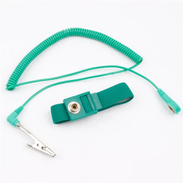 ESD Discharge Cable Reusable Adjustable Anti Static Bracelet Electrostatic Wrist Band Strap Hand With Grounding Wire Green
ESD Discharge Cable Reusable Adjustable Anti Static Bracelet Electrostatic Wrist Band Strap Hand With Grounding Wire Green