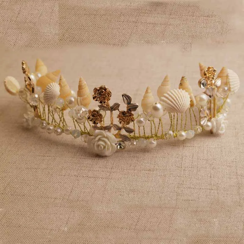 Fashion Beautiful Mermaid Wreath Wedding Bridal Crowns Headband Hair Accessories Girl Summer beach Shell Wreath Head Decoration
Fashion Beautiful Mermaid Wreath Wedding Bridal Crowns Headband Hair Accessories Girl Summer beach Shell Wreath Head Decoration