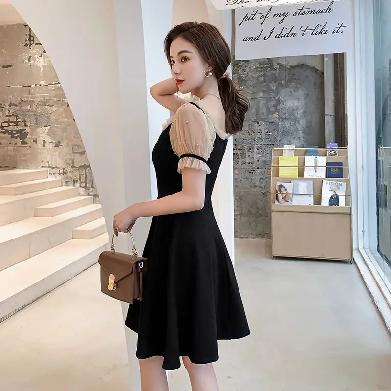 2019 Summer Women Dresses Solid Black Casual Korean Short Sleeve Holiday Midi Flare Skater Dress For Women Female
2019 Summer Women Dresses Solid Black Casual Korean Short Sleeve Holiday Midi Flare Skater Dress For Women Female