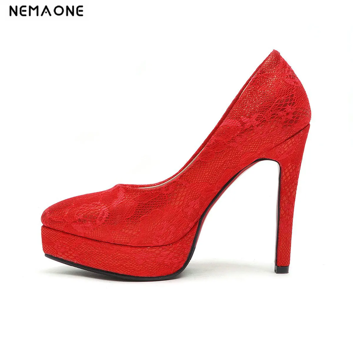 NEMAONE 2019 New Women Pumps lace High Heels 12cm Slip-On Wedding Lady Shoes Chaussure Femme Footwear
NEMAONE 2019 New Women Pumps lace High Heels 12cm Slip-On Wedding Lady Shoes Chaussure Femme Footwear