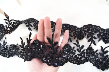 10 yards black bead lace trim with sequins, black lace trim by the yard, black alencon lace
10 yards black bead lace trim with sequins, black lace trim by the yard, black alencon lace