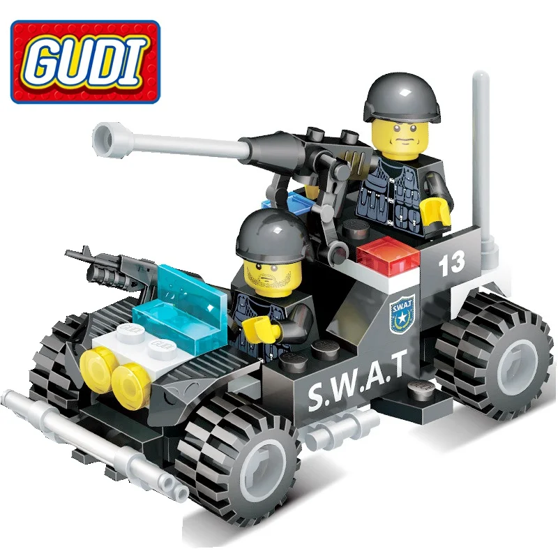 GUDI SWAT Assault Vehicle 79 pcs Mini Bricks Building Blocks Model Set Learning Assembled educational Toys For Children Legoing
GUDI SWAT Assault Vehicle 79 pcs Mini Bricks Building Blocks Model Set Learning Assembled educational Toys For Children Legoing