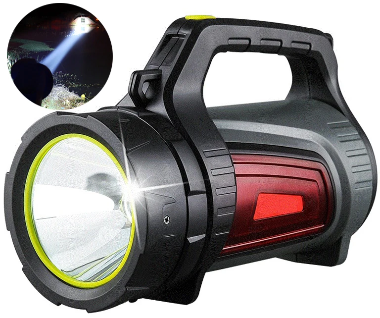 50W Super Bright Outdoor Handheld Portable USB Rechargeable Flashlight Torch Searchlight Multi-function Long Shots Lamp
50W Super Bright Outdoor Handheld Portable USB Rechargeable Flashlight Torch Searchlight Multi-function Long Shots Lamp