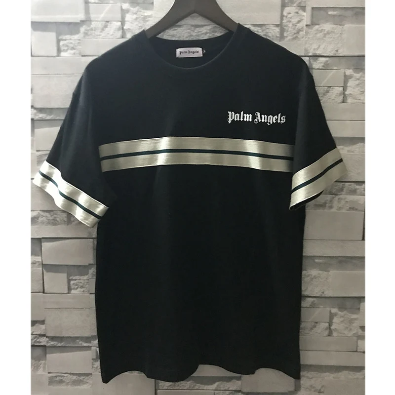 2019 New Palm Angels T-shirt Streetwear Skateboard Striped Palm Angels Top Tee Men Women Casual Black Green Palm Angels T Shirts
2019 New Palm Angels T-shirt Streetwear Skateboard Striped Palm Angels Top Tee Men Women Casual Black Green Palm Angels T Shirts