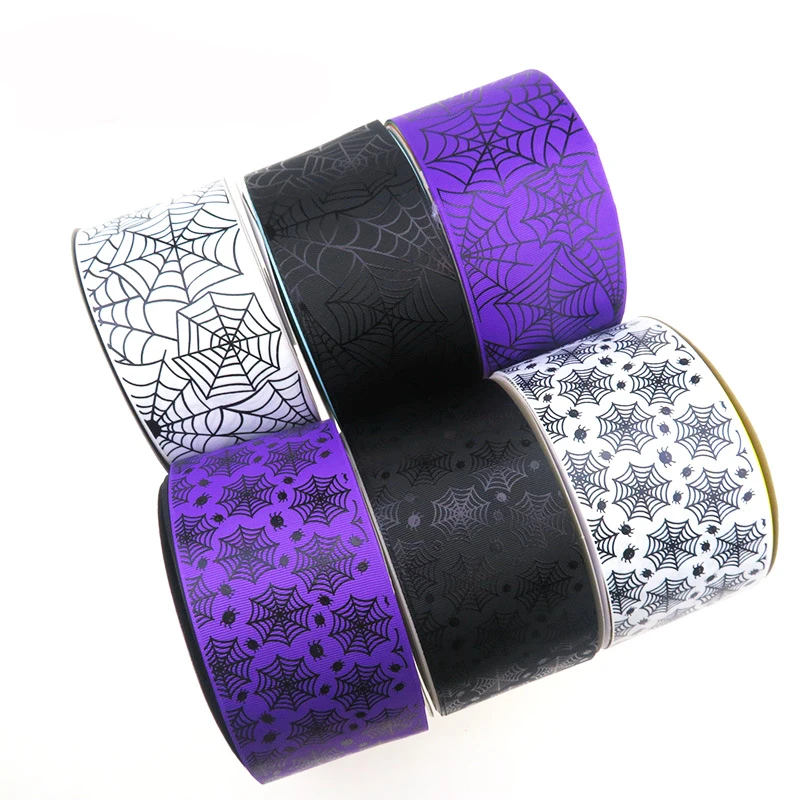 wholesale 100Y/lot 75mm 3" black foil spider and web printed polyester grosgrain ribbon for Halloween welcome custom order
wholesale 100Y/lot 75mm 3" black foil spider and web printed polyester grosgrain ribbon for Halloween welcome custom order