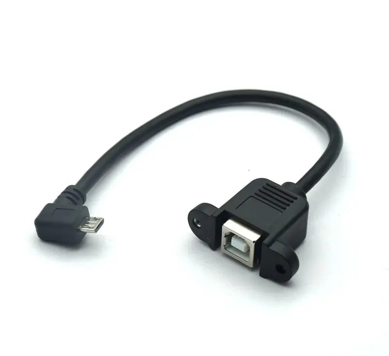 10pcs90-градусный левый Угловой кабель Micro USB 5pin otg папа к B мама панельный монтажный с