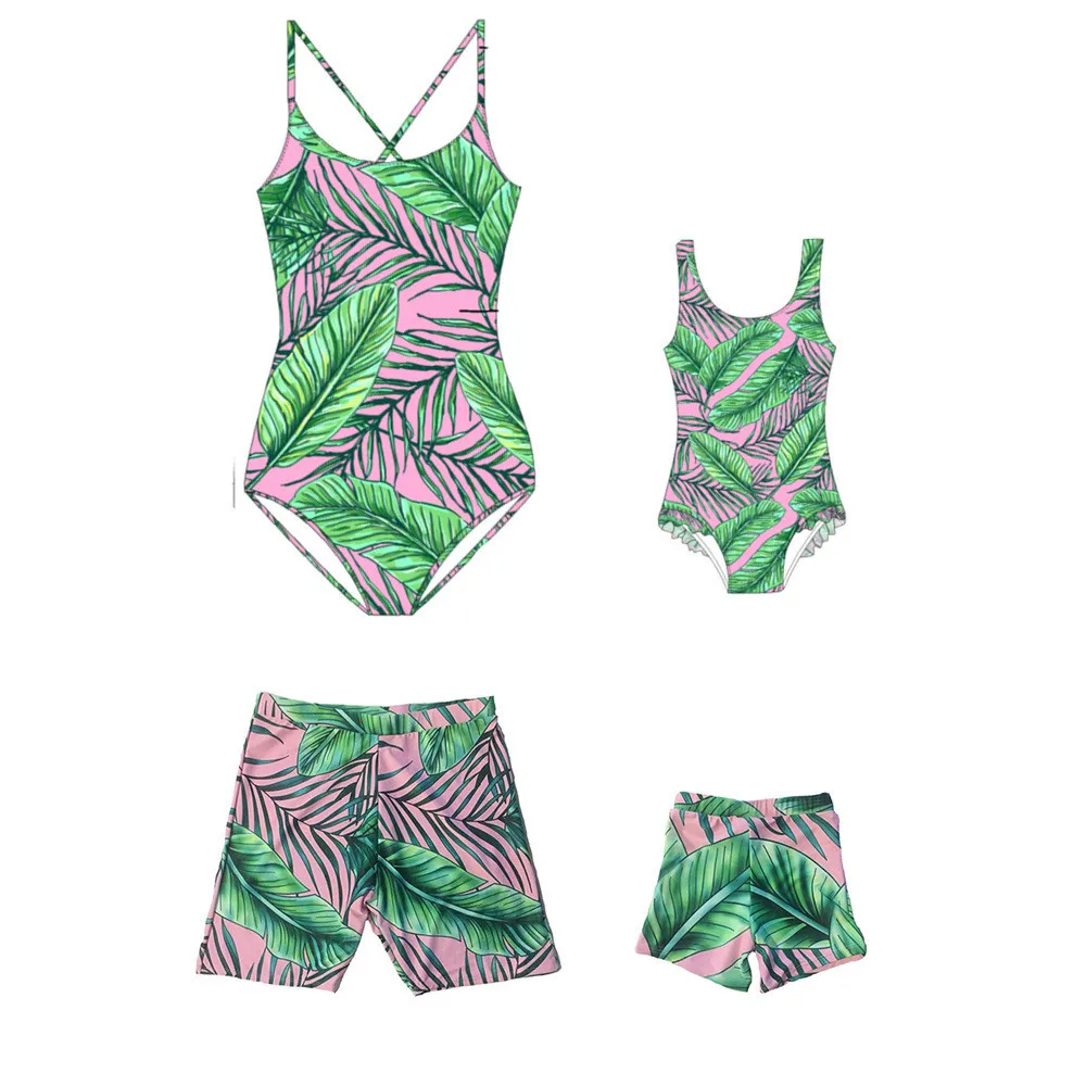 2018 Summer Family Matching Clothes Suits Mother Daughter leaves One-pieces Swimwear Bikini Father Son Casual Swimming Trunks
2018 Summer Family Matching Clothes Suits Mother Daughter leaves One-pieces Swimwear Bikini Father Son Casual Swimming Trunks