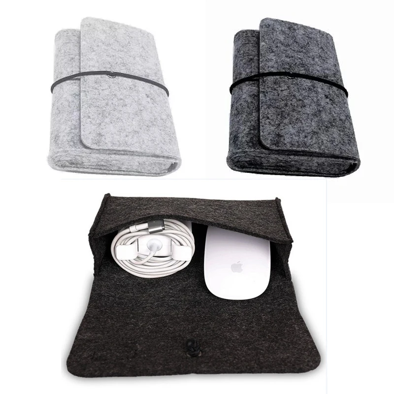 3 Color Soft Wool Felt USB Charge Bag Sleeve Laptop Mouse Bag Pouch Protective Bag For Macbook USB Charger Pouch Mouse Bag
3 Color Soft Wool Felt USB Charge Bag Sleeve Laptop Mouse Bag Pouch Protective Bag For Macbook USB Charger Pouch Mouse Bag