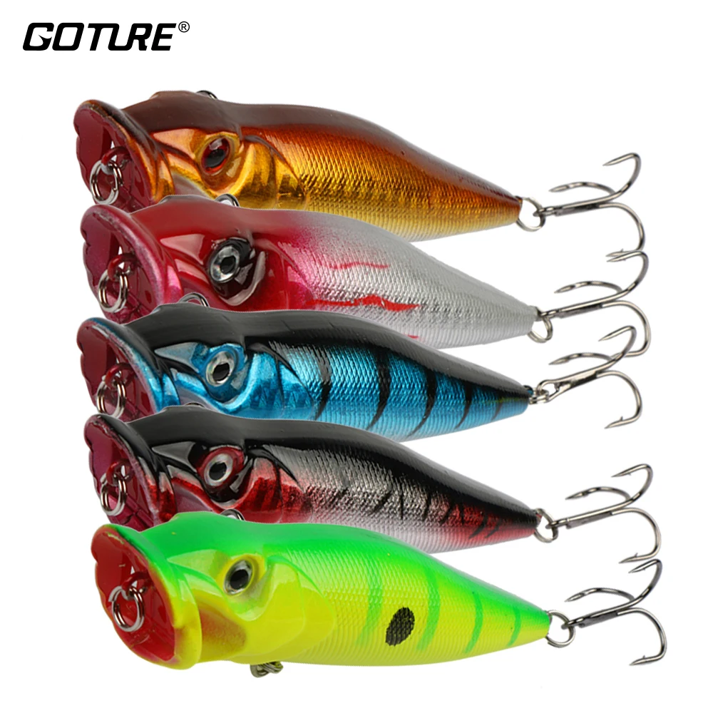Goture Topwater Popper Fishing Lure Hard 9cm-3.54''/12.6g-0.44oz Artificiall Baits Wobblers with #8 Treble Hook Fishing Gear
Goture Topwater Popper Fishing Lure Hard 9cm-3.54''/12.6g-0.44oz Artificiall Baits Wobblers with #8 Treble Hook Fishing Gear