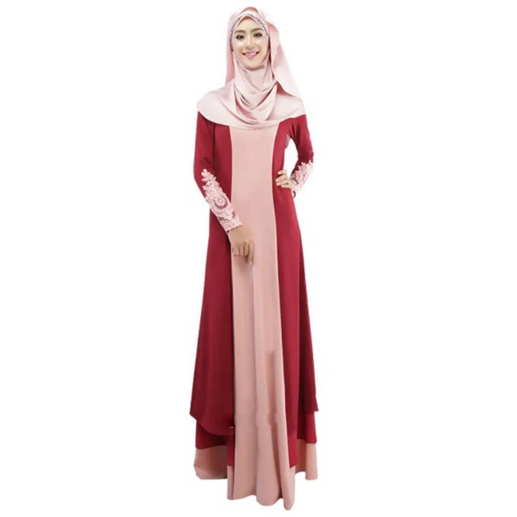 Muslim Dresses 2019 Vintage Women Abaya Long Maxi Dress Arab Jilbab