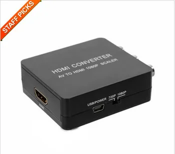 RCA AV to HDMI Converter Adapter Mini Composite CVBS to HDMI AV2HDMI Converter - Black
RCA AV to HDMI Converter Adapter Mini Composite CVBS to HDMI AV2HDMI Converter - Black