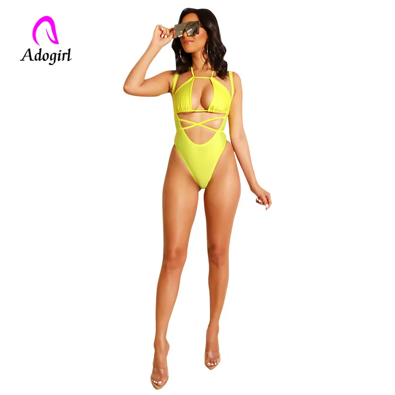 Adogirl cross criss hollow out women swimwear sexy backless bandage bodysuit summer one piece swimming sets solid yellow suit
Adogirl cross criss hollow out women swimwear sexy backless bandage bodysuit summer one piece swimming sets solid yellow suit
