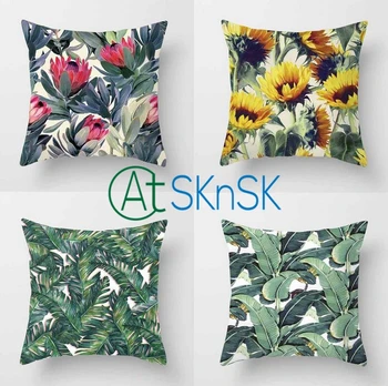 2pcs/lot fashion pillow covers tropical plants printed cushion case 45x45cm living room home decorative square pillowcase
2pcs/lot fashion pillow covers tropical plants printed cushion case 45x45cm living room home decorative square pillowcase