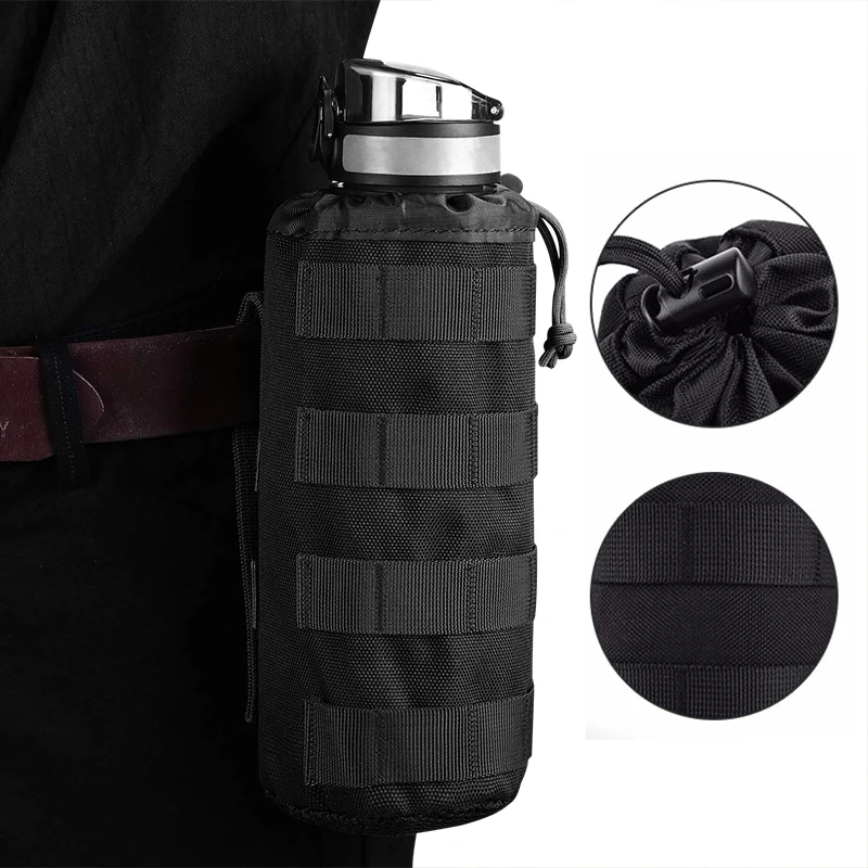 Outdoor MOLLE Water Bottle Pouch Drawstring 1000D Tactical Bottle Holder Hiking Camping Hydration H2O Carrier Army Kettle Bag
Outdoor MOLLE Water Bottle Pouch Drawstring 1000D Tactical Bottle Holder Hiking Camping Hydration H2O Carrier Army Kettle Bag