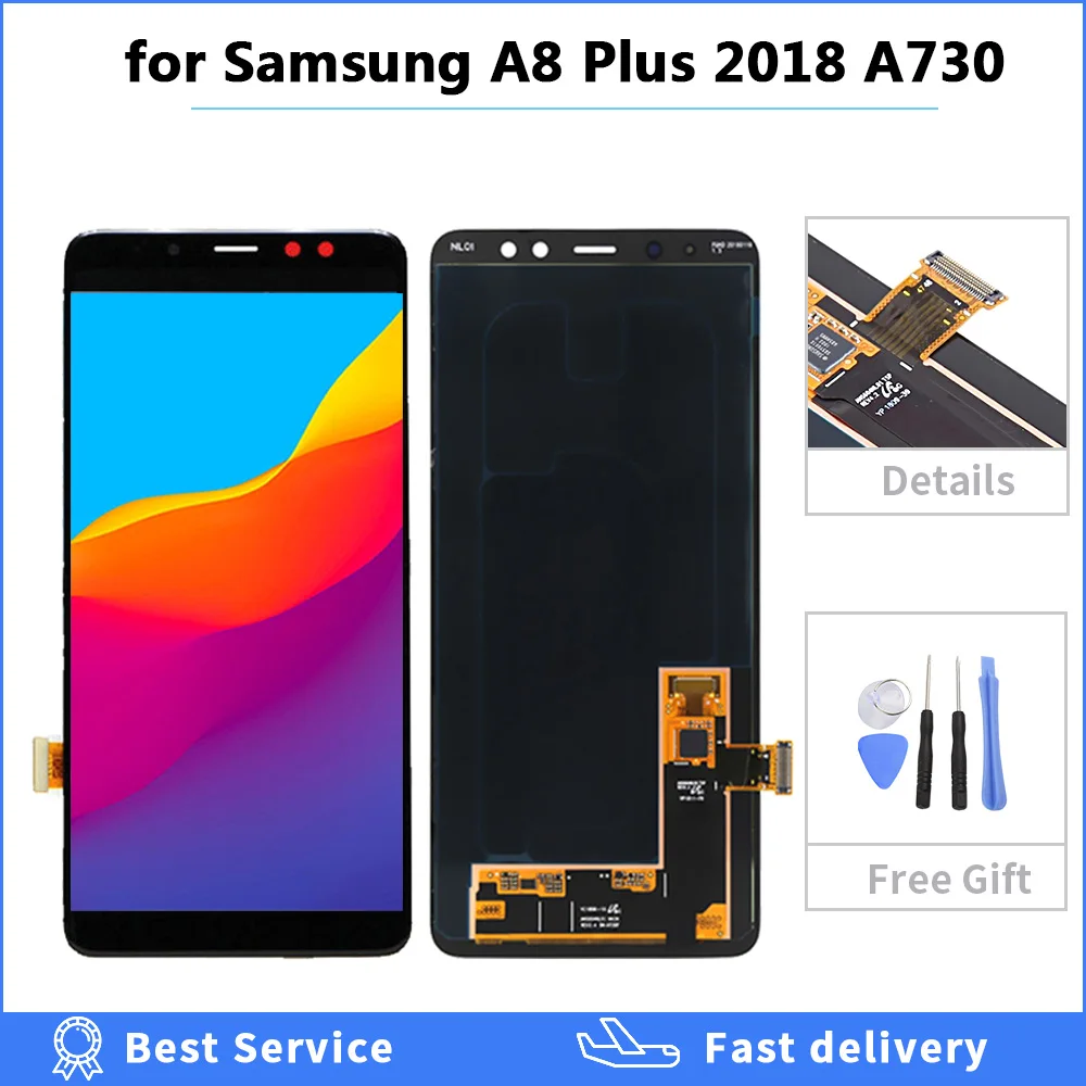 LCD Screen for Samsung Galaxy A8 Plus 2018 A730 A730F A730X Display Touch Digitizer Replacement LCD Can adjust AMOLED Quality
LCD Screen for Samsung Galaxy A8 Plus 2018 A730 A730F A730X Display Touch Digitizer Replacement LCD Can adjust AMOLED Quality