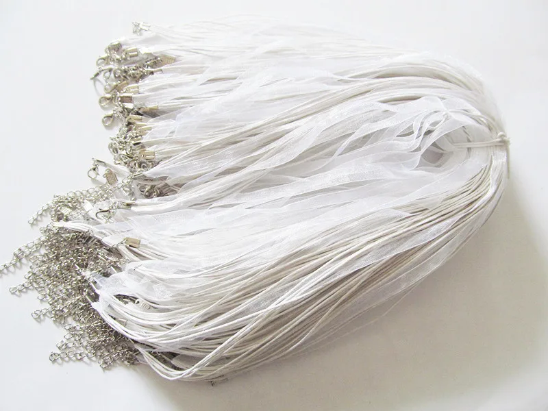 Free Shipping 20pcs 18inch White Organza Ribbon Wax Cotton Necklace Cord,Extender Chain, Lobster Clasp,DIY Accessory
Free Shipping 20pcs 18inch White Organza Ribbon Wax Cotton Necklace Cord,Extender Chain, Lobster Clasp,DIY Accessory