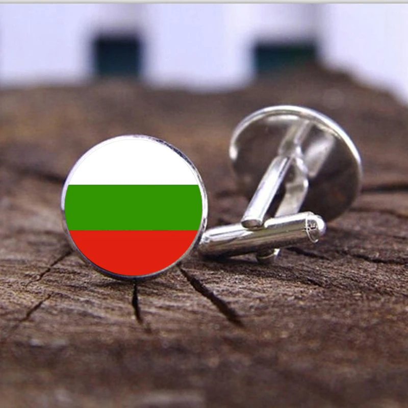 SUTEYI High Quality Fashion Jewelry Cufflinks Bulgarian flag Cufflinks Cuff Round Silver Color Cabochon Shirt Cuff Links Men
SUTEYI High Quality Fashion Jewelry Cufflinks Bulgarian flag Cufflinks Cuff Round Silver Color Cabochon Shirt Cuff Links Men