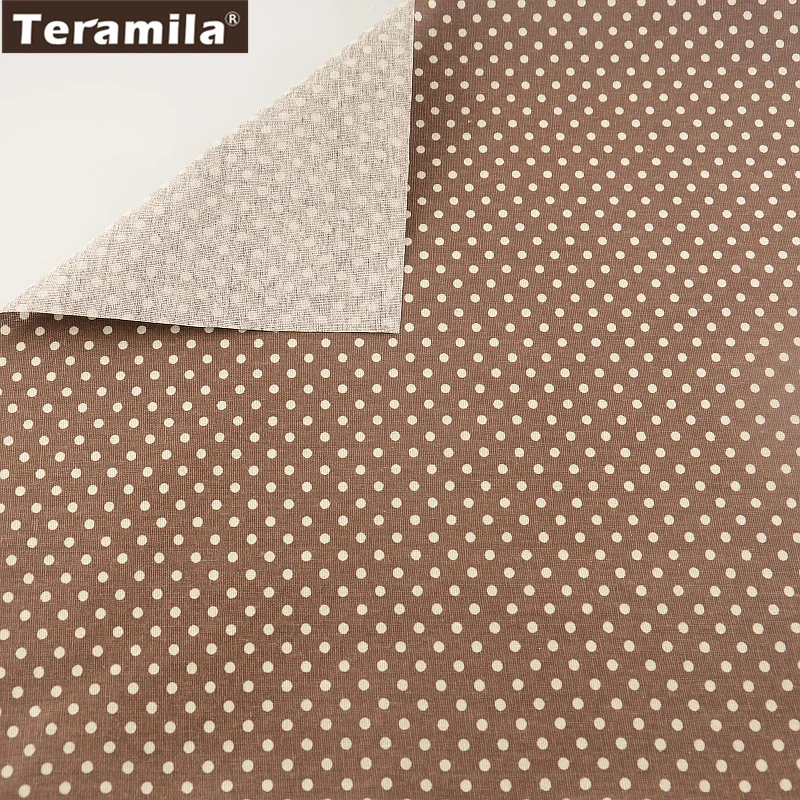 TERAMILA Printed Coffee Color Cotton Linen Fabric Dots Design Home Textile Sewing Material Tissu For Bag Table Cloth Curtain
TERAMILA Printed Coffee Color Cotton Linen Fabric Dots Design Home Textile Sewing Material Tissu For Bag Table Cloth Curtain