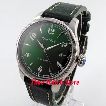 Parnis 42mm Miyota 821A 21jewels green dial date sapphire glass 5ATM Automatic men's watch 415 relogio masculino 
Parnis 42mm Miyota 821A 21jewels green dial date sapphire glass 5ATM Automatic men's watch 415 relogio masculino