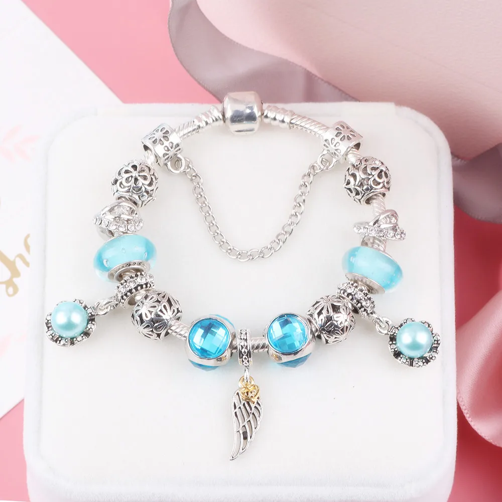 Couqcy 25 Fashion Silver Charms Bracelet Bangle For Women Crystal Flower Beads Fit DIY Brand Bracelets Jewelry For Women Gift
Couqcy 25 Fashion Silver Charms Bracelet Bangle For Women Crystal Flower Beads Fit DIY Brand Bracelets Jewelry For Women Gift