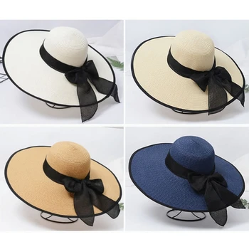 KLV 2018 Women Wide Large Brim Cap Floppy Fold Summer Beach Sun Hat Straw Ribbon Fashion
KLV 2018 Women Wide Large Brim Cap Floppy Fold Summer Beach Sun Hat Straw Ribbon Fashion