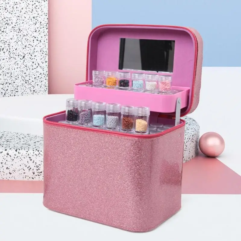 

126 Bottles Diamond Painting Storage Case Box Shock-proof and Wear-Resistant Anti-Friction Beads Nails Embroidery Container