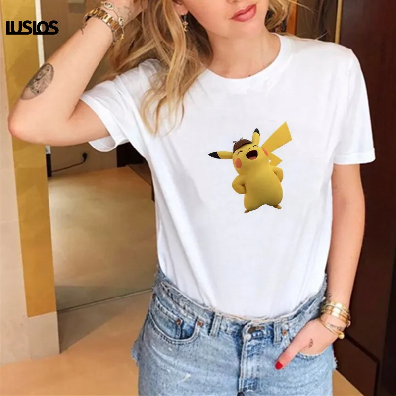LUSLOS Pokemon T Shirt Women Summer 2019 Cute Pikachu Cartoon Tshirt Femme Harajuku Streetwear Casual Tees Tops футболка женская
LUSLOS Pokemon T Shirt Women Summer 2019 Cute Pikachu Cartoon Tshirt Femme Harajuku Streetwear Casual Tees Tops футболка женская