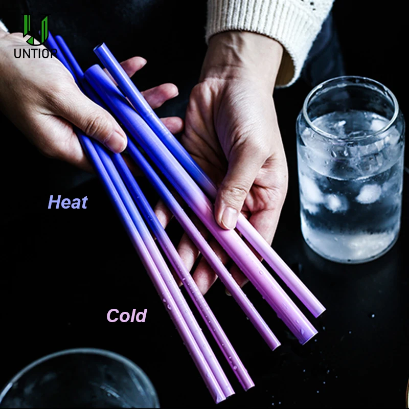 UNTIOR Temperature Color Change Drinking Straw Stainless Steel Environmental Protection Reusable Metal Straw with Cleaning Brush
UNTIOR Temperature Color Change Drinking Straw Stainless Steel Environmental Protection Reusable Metal Straw with Cleaning Brush