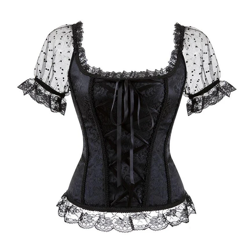 Woman Vintage Gothic Victorian Blouse 2019 Lolita Elastic Black White Top Steampunk 6XL Plus Size Women Clothing Summer Shirt
Woman Vintage Gothic Victorian Blouse 2019 Lolita Elastic Black White Top Steampunk 6XL Plus Size Women Clothing Summer Shirt
