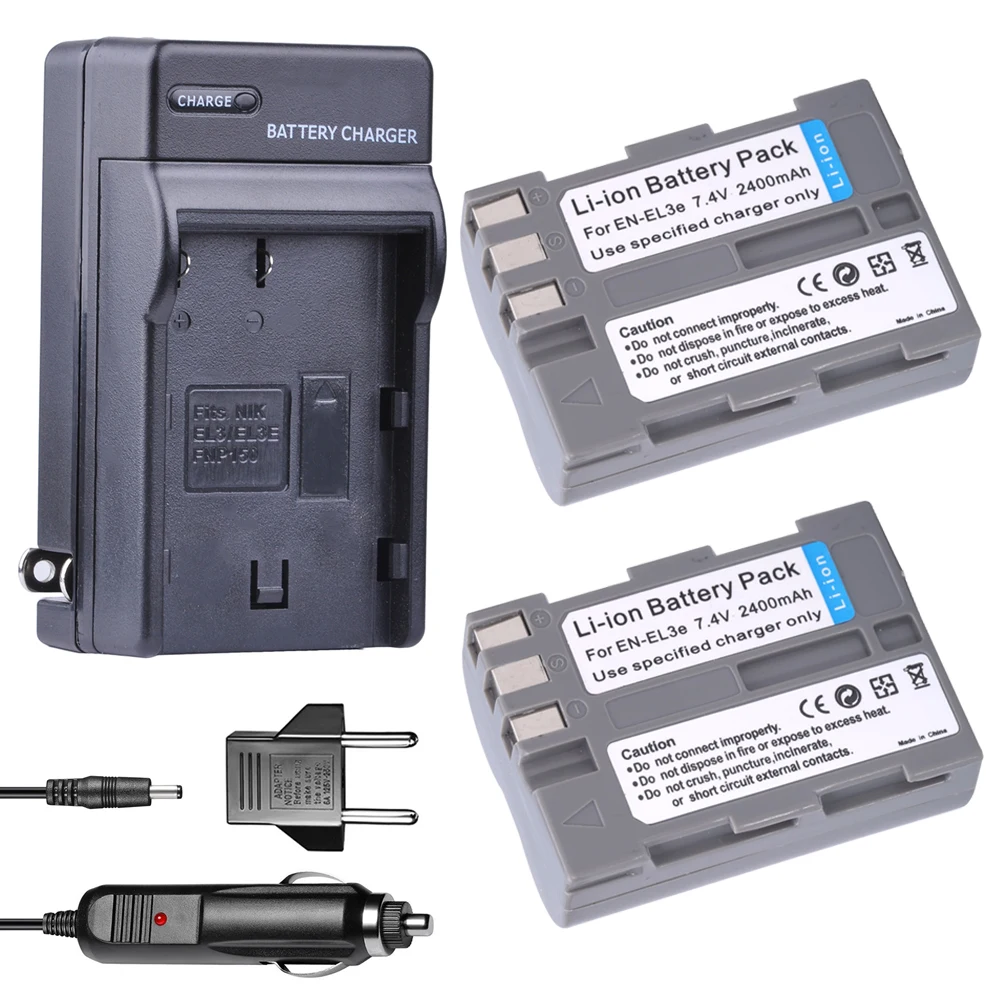 2x batteries EN-EL3E battery EN EL3E ENEL3E li-ion bateria +Car Charger Kit For Nikon D70 D70S D80 D90 D100 D200 D300 D300S D700
2x batteries EN-EL3E battery EN EL3E ENEL3E li-ion bateria +Car Charger Kit For Nikon D70 D70S D80 D90 D100 D200 D300 D300S D700