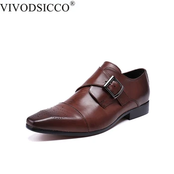 VIVODSICCO Men Shoes Casual Luxury Genuine Leather Black Formal Dress Monk Buckle Straps Wedding Brogues Shoes Zapatos HomBre
VIVODSICCO Men Shoes Casual Luxury Genuine Leather Black Formal Dress Monk Buckle Straps Wedding Brogues Shoes Zapatos HomBre