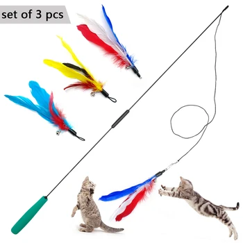 3pcs/pack Funny Feather Pet Cat Toy Interactive Teaser Wand Toys For Cats Kitten Playing Cat Catcher Scratcher Stick Toys Fun
3pcs/pack Funny Feather Pet Cat Toy Interactive Teaser Wand Toys For Cats Kitten Playing Cat Catcher Scratcher Stick Toys Fun