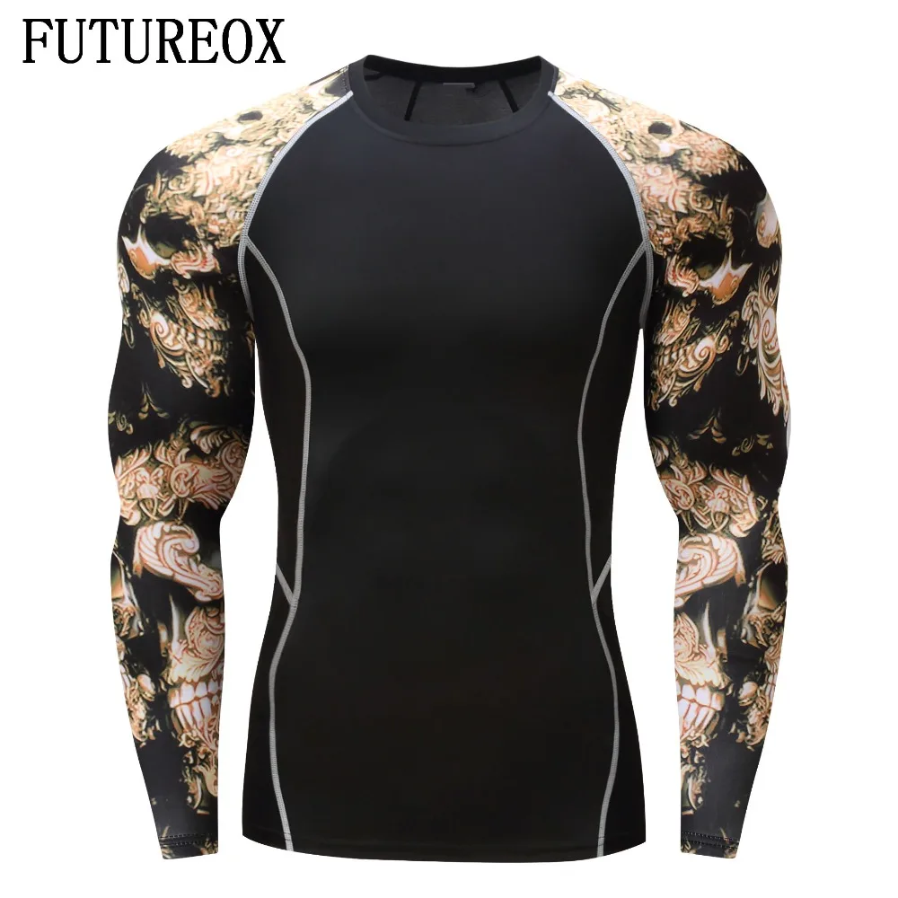 Compression men's long-sleeve 3D printing of yellow, red and white skulls with long-sleeve bodysurfing enthusiasts.
Compression men's long-sleeve 3D printing of yellow, red and white skulls with long-sleeve bodysurfing enthusiasts.