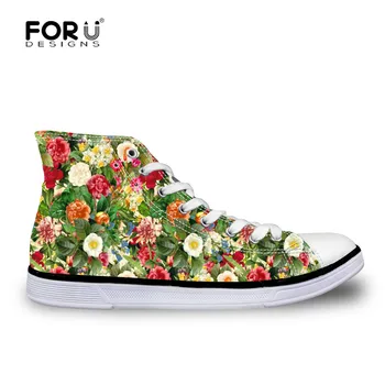 FORUDESIGNS Casual Women Sneakers Garden Flowers Pattern High Top Vulcanized Shoes for Female Flats Canvas Shoes Zapatos Mujer
FORUDESIGNS Casual Women Sneakers Garden Flowers Pattern High Top Vulcanized Shoes for Female Flats Canvas Shoes Zapatos Mujer