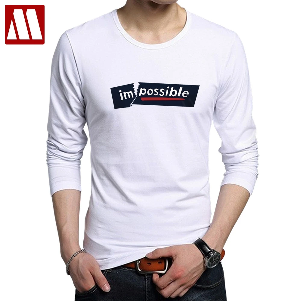S-5XL Men Letter Print Im Possible Funny T-shirts Hip Hop Long Sleeve Camisetas Summer Clothing Slim fit Casual Tops Tee Shirts
S-5XL Men Letter Print Im Possible Funny T-shirts Hip Hop Long Sleeve Camisetas Summer Clothing Slim fit Casual Tops Tee Shirts