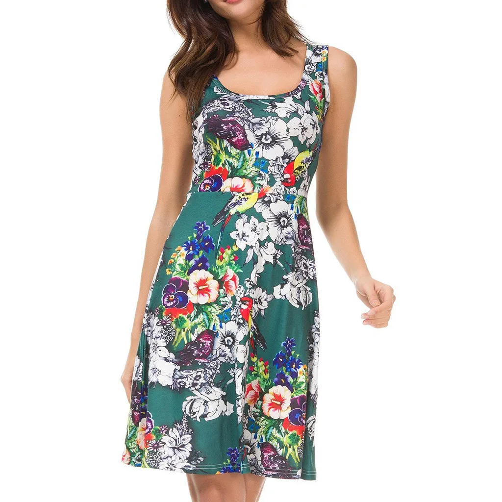 Summer women dress Sexy Sleeveless o-Neck Flower Print Evening Party Prom Swing Short dresses party night dress women #20181228
Summer women dress Sexy Sleeveless o-Neck Flower Print Evening Party Prom Swing Short dresses party night dress women #20181228