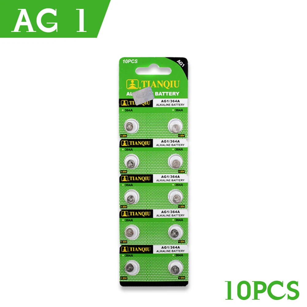 YCDC 100% Brand New 10pcs/lot AG1 LR60 164 GP364 CX60 D364 G1 GP364 LR60 Alkaline Button Coin Cell Battery For Watches Toys
YCDC 100% Brand New 10pcs/lot AG1 LR60 164 GP364 CX60 D364 G1 GP364 LR60 Alkaline Button Coin Cell Battery For Watches Toys