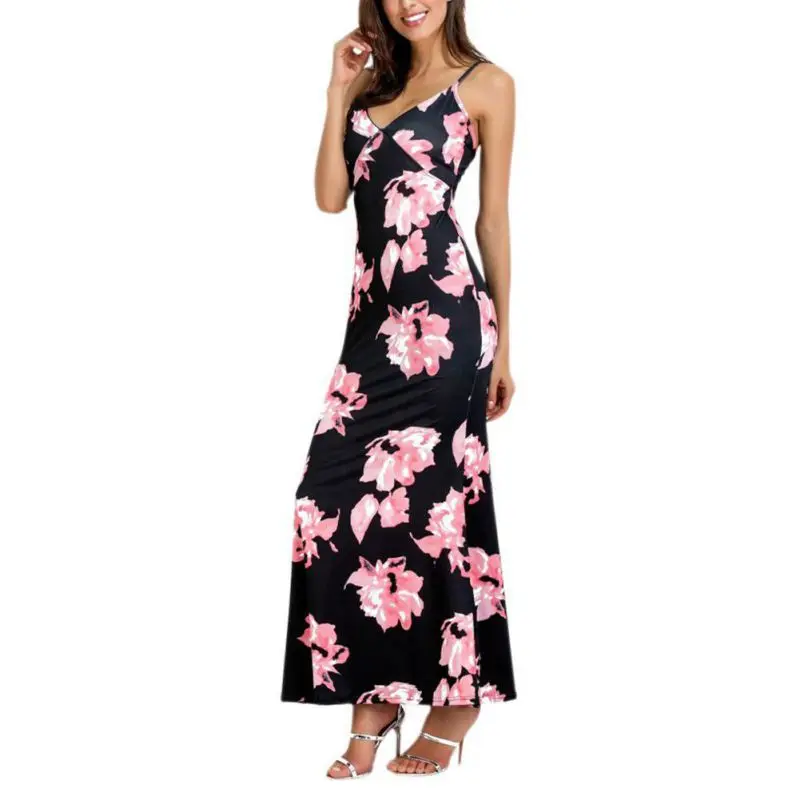 Fashion Summer Women Beach Sleeveless Floral Long V-Neck Casual Evening Party Sundress Dresses
Fashion Summer Women Beach Sleeveless Floral Long V-Neck Casual Evening Party Sundress Dresses