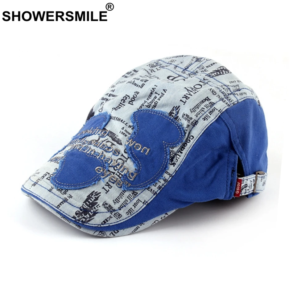 SHOWERSMILE Embroidery Hat Women Blue Cotton Flat Cap Men Casual Letter Print Duckbill Driver Gatsby Cap Summer Retro Beret Hat
SHOWERSMILE Embroidery Hat Women Blue Cotton Flat Cap Men Casual Letter Print Duckbill Driver Gatsby Cap Summer Retro Beret Hat