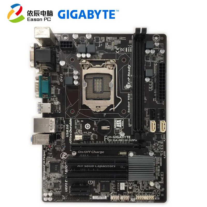 Gigabyte GA-H81M-S2PV -1.0- motherboard micro ATX LGA1150 Socket H81 OB