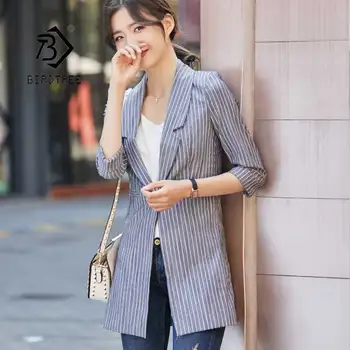 Women's Striped Casual Blazer Suit Coat Three Quarter Single Button Notched Vogue Female 2019 Spring Jacket Hot Sale C95905Z
Women's Striped Casual Blazer Suit Coat Three Quarter Single Button Notched Vogue Female 2019 Spring Jacket Hot Sale C95905Z