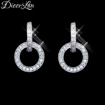 DIEERLAN New Design 925 Sterling Silver Full Zircon Circle Earrings For Women Wedding Jewelry Fashion S925 Pendientes Brincos
DIEERLAN New Design 925 Sterling Silver Full Zircon Circle Earrings For Women Wedding Jewelry Fashion S925 Pendientes Brincos