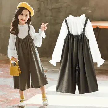 2019 Korean style girls 2 pcs set blouse+overalls fashion spring girls suit 4-9t A719
2019 Korean style girls 2 pcs set blouse+overalls fashion spring girls suit 4-9t A719