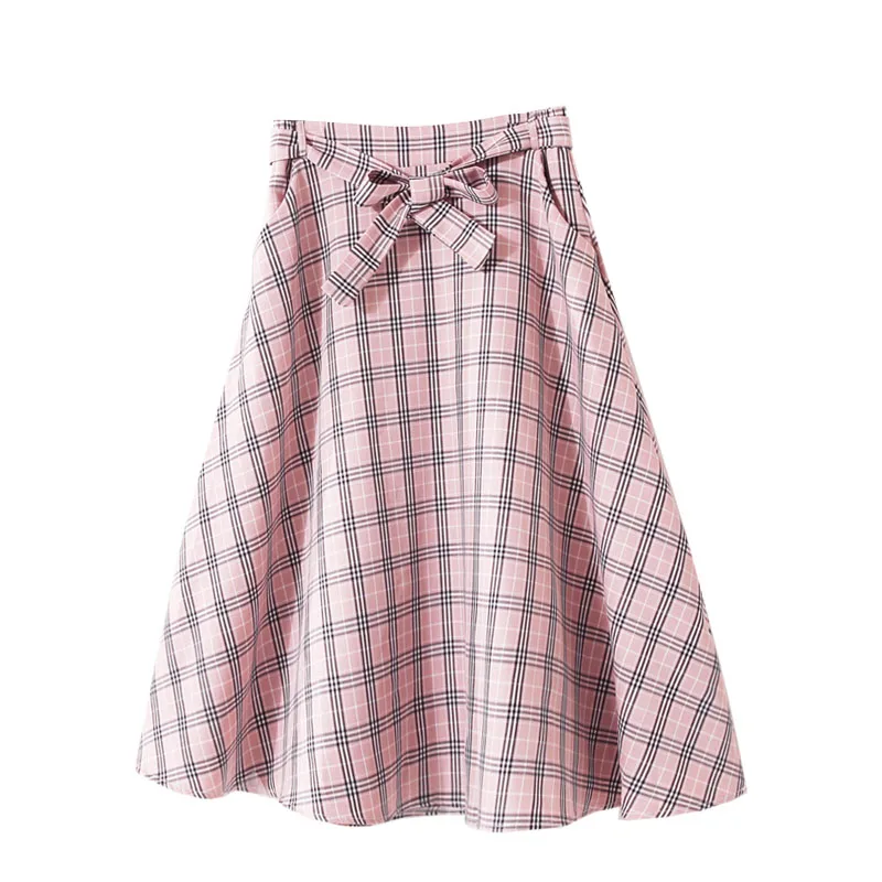 3 Color Summer Spring Plaid A-line Mid Skirt Preppy style Cute Korea Women Style Summer Female Fashion Bow High waist Skirts
3 Color Summer Spring Plaid A-line Mid Skirt Preppy style Cute Korea Women Style Summer Female Fashion Bow High waist Skirts