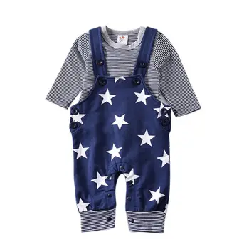 Baby Clothing Set Boy Girl Long Sleeve Striped T Shirt Suspender Five-pointed Star Printed Straps Long Pants Trousers Outfit
Baby Clothing Set Boy Girl Long Sleeve Striped T Shirt Suspender Five-pointed Star Printed Straps Long Pants Trousers Outfit