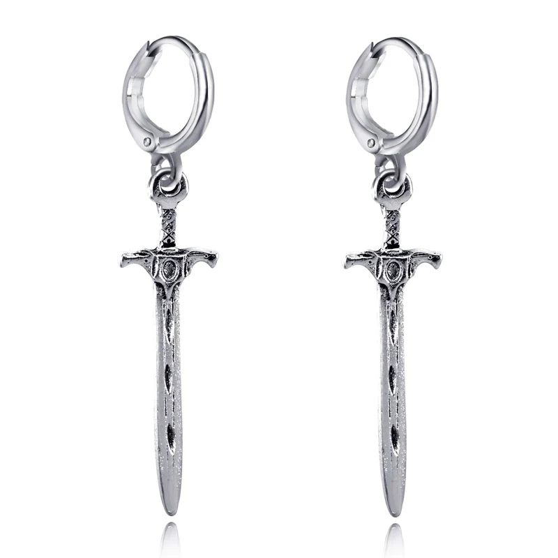 GEOMEE 1Pair Sword Hoop Earrings for Womens Fashion Jewelry Hanging Earring Ear Piercing Simple Handmade Designer Small Earring
GEOMEE 1Pair Sword Hoop Earrings for Womens Fashion Jewelry Hanging Earring Ear Piercing Simple Handmade Designer Small Earring