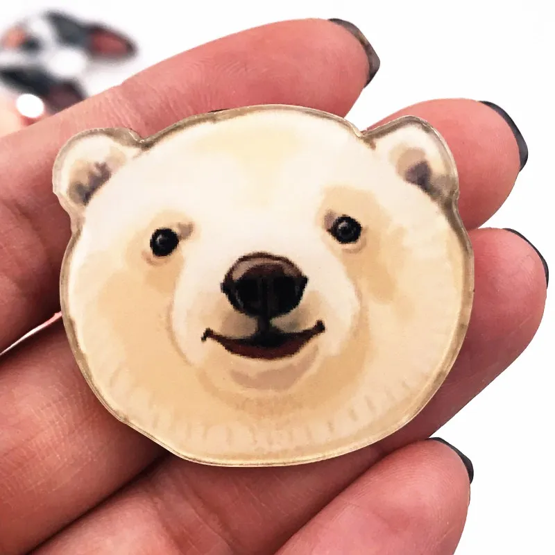 1PCS White Bear Head Acrylic Badge Cute Animal Brooches Pin Decoration On Backpack Hat T-shirt Clothes Kids Party Gift
1PCS White Bear Head Acrylic Badge Cute Animal Brooches Pin Decoration On Backpack Hat T-shirt Clothes Kids Party Gift