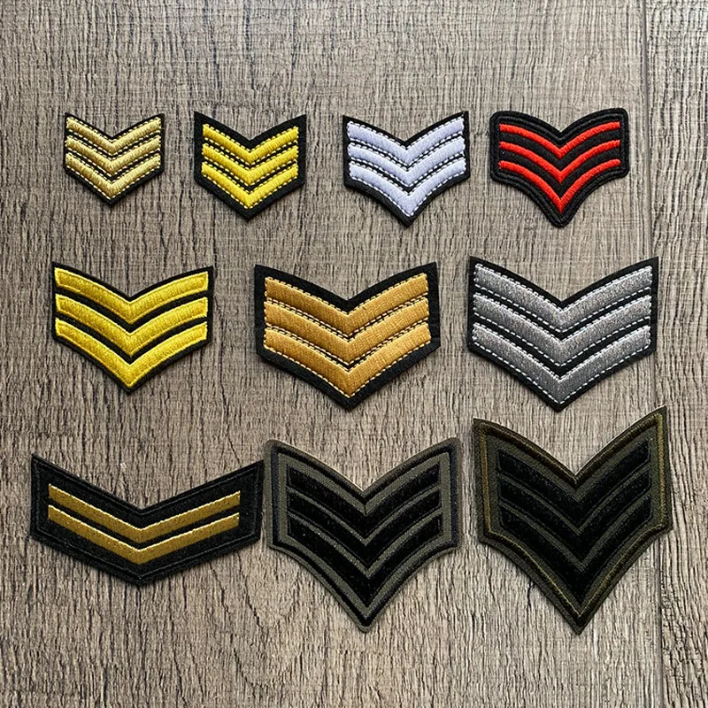 Wholesale Gold Silver Red Military Rank Embroidery Patches for Clothing Tactical Morale Army Logo Iron on Clothes Badge Applique
Wholesale Gold Silver Red Military Rank Embroidery Patches for Clothing Tactical Morale Army Logo Iron on Clothes Badge Applique